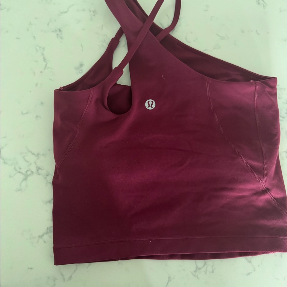 lululemon athletica Dark Red crop top